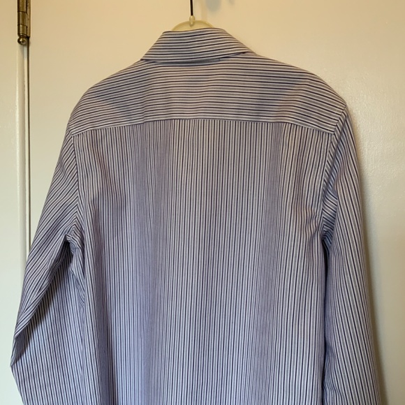 JONES & CO. Ladies Button Front Striped Shirt, Pure Cotton, Long Sleeve - Picture 4 of 6